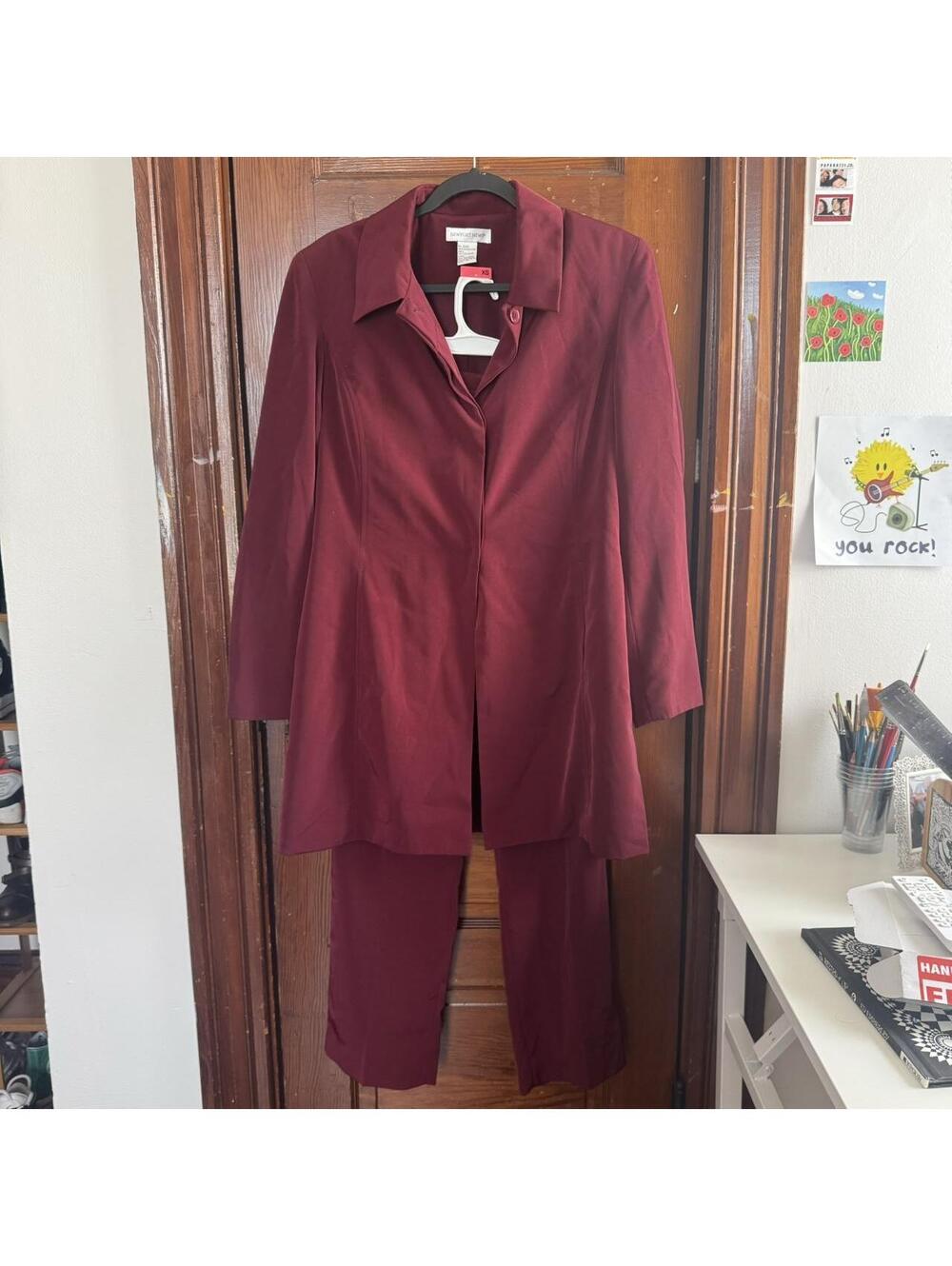 Vintage newport news burgundy suit